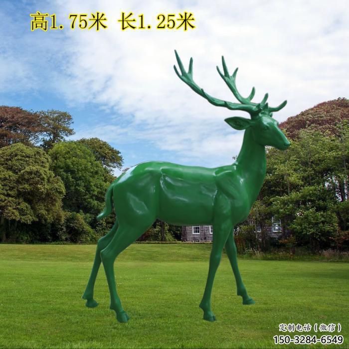 古銅色小鹿雕塑