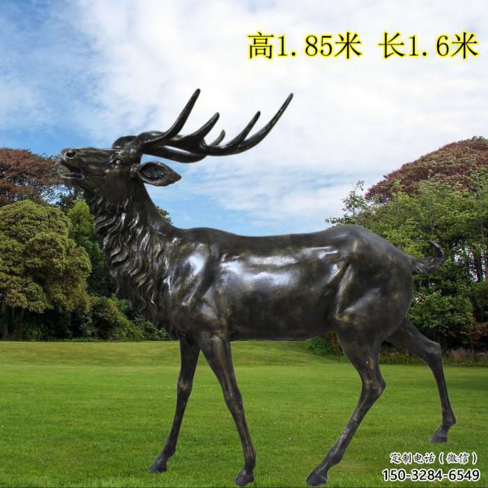 小鹿雕塑供求，景區(qū)案例，景觀仿銅小鹿雕塑精選