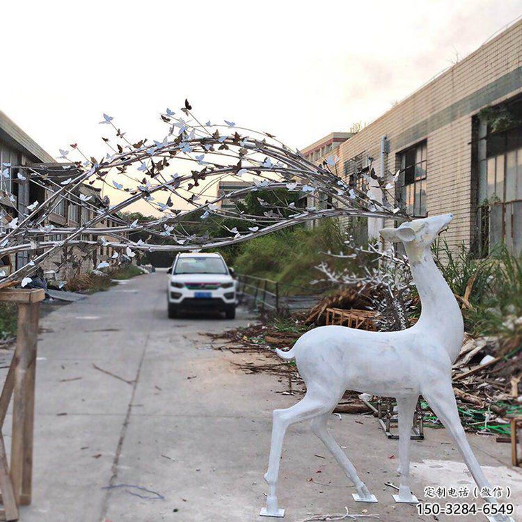 梅花鹿雕塑優(yōu)選，室外雕塑，仿真梅花鹿雕塑優(yōu)選