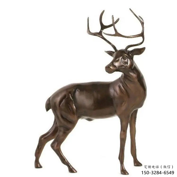 銅梅花鹿雕塑制造，廣場雕塑，制造梅花鹿銅雕塑批發