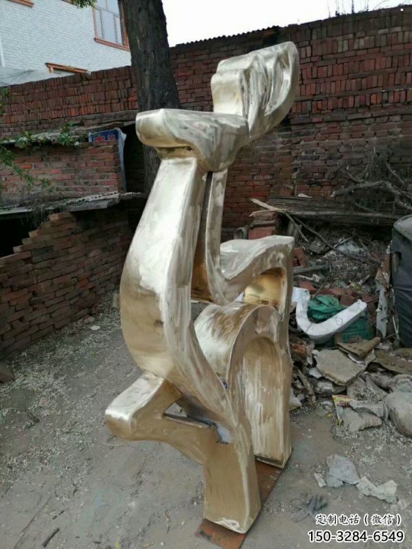 小鹿雕塑定價，街景小品，抽象銅鹿雕塑批發