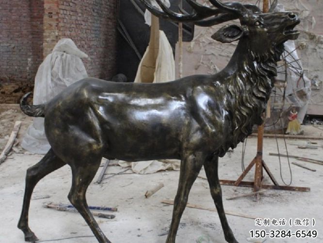 銅小鹿雕塑精選，鑄銅制作，小鹿銅雕塑標準