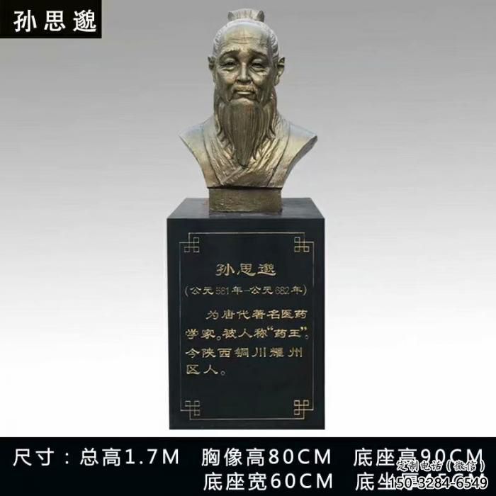 孫思邈人頭像雕塑