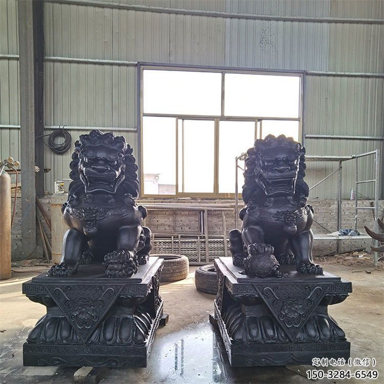 獅子雕塑擺件，動(dòng)物擺件，景觀蹲獅雕塑選定