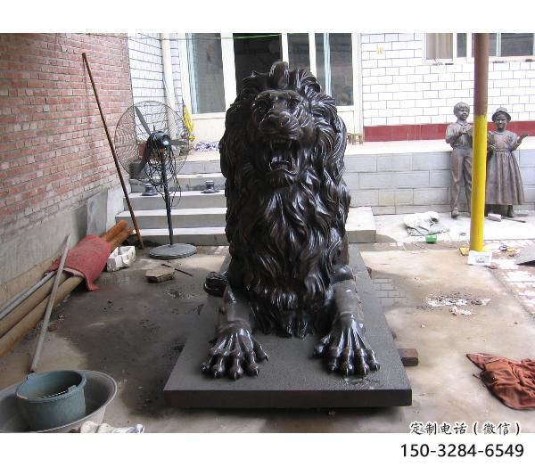景觀獅子雕塑選定，園林裝飾，大型趴獅雕塑公司提供