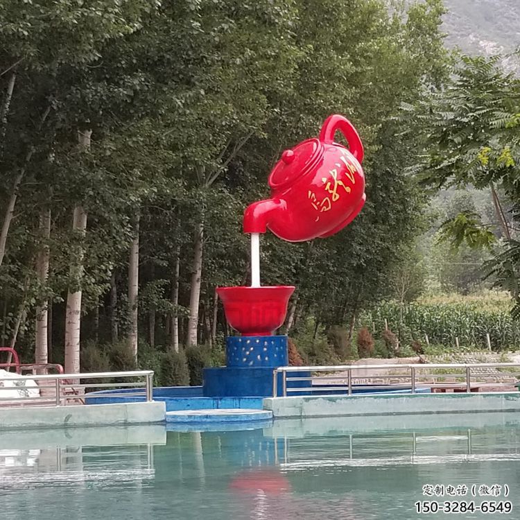 懸空吊壺雕塑，水景雕塑，景觀流水天壺雕塑廠家
