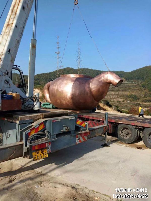 不銹鋼風景區(qū)天壺雕塑-戶外擺放-小天壺雕塑供應商