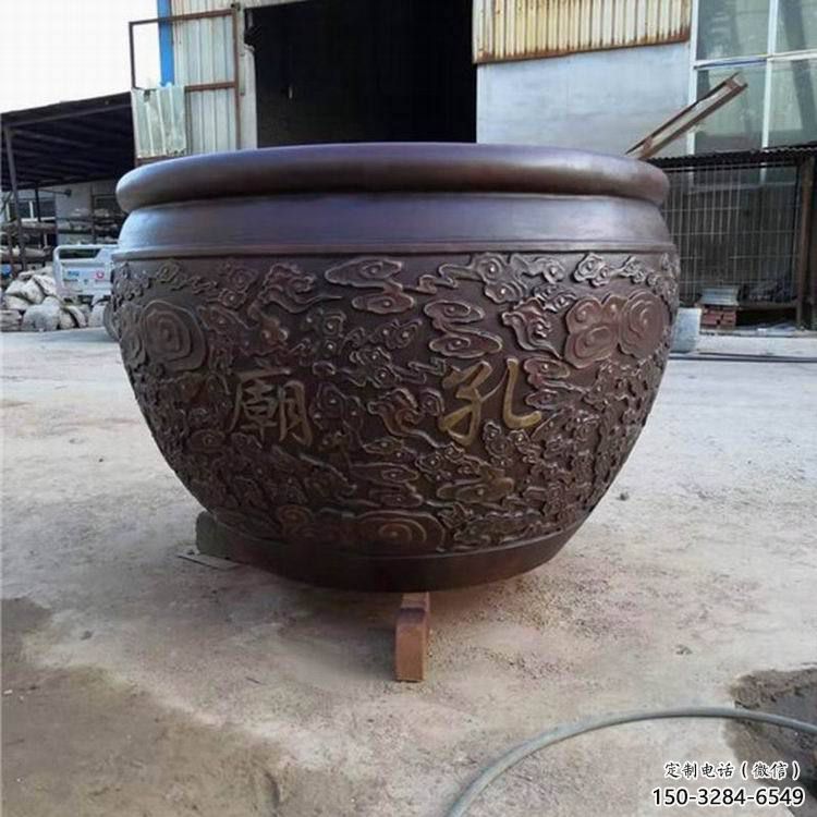 祥云圖青銅缸雕塑