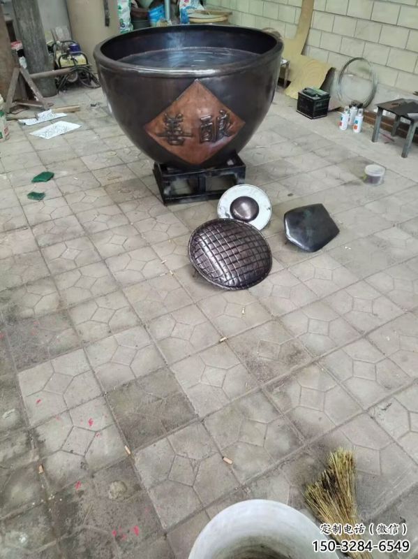 鑄鐵缸雕塑實景