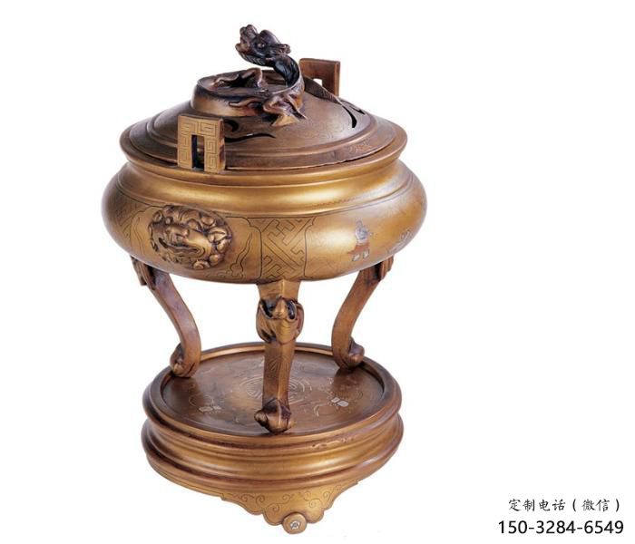 黃銅材質(zhì)博山爐雕塑