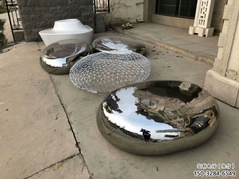 校園坐凳雕塑，拉絲景觀雕塑，抽象主題