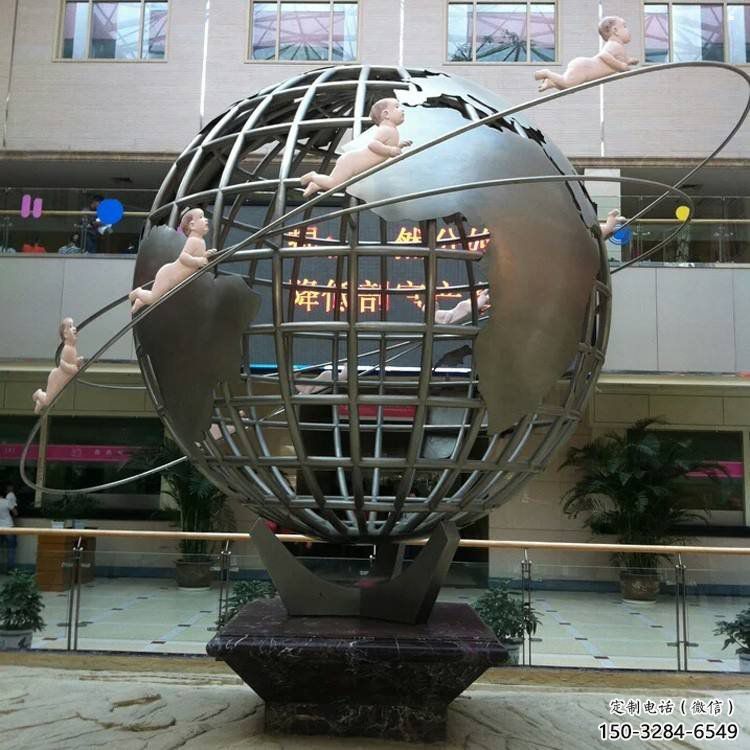 地球儀雕塑精品，景觀概念，現(xiàn)代地球儀人物雕塑通用