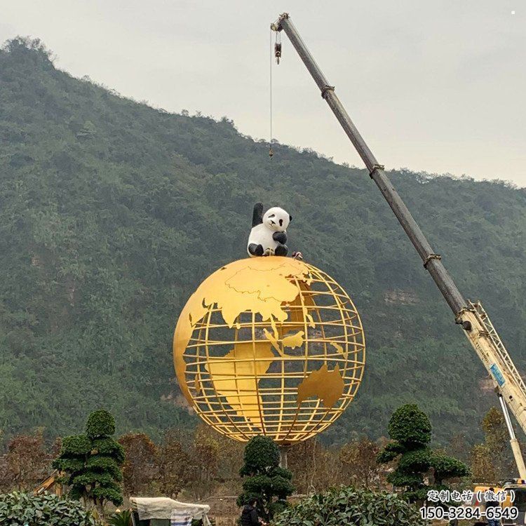 地球儀雕塑優選，室外雕塑，景觀烤漆地球儀雕塑制作