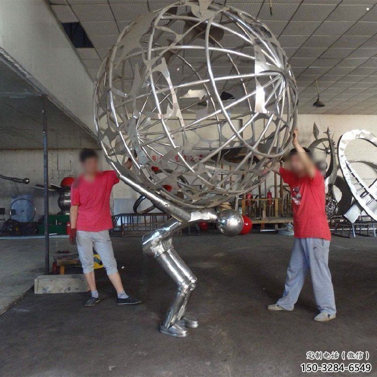 地球儀雕塑精選，街頭藝術(shù)，公園手托地球儀雕塑承接