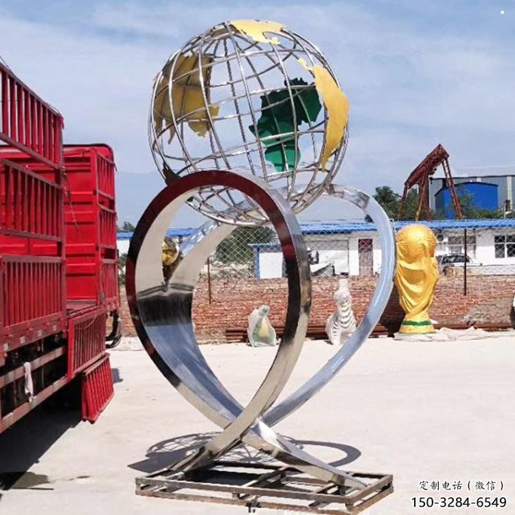 地球儀雕塑供給，戶外雕塑，景觀現代地球儀雕塑選用