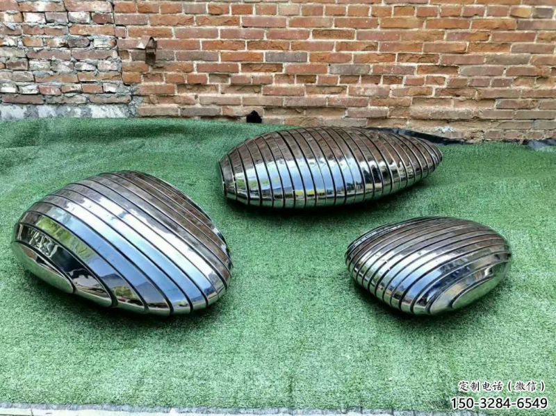 庭院坐凳雕塑，公園景觀雕塑，鵝卵石坐凳雕塑廠家