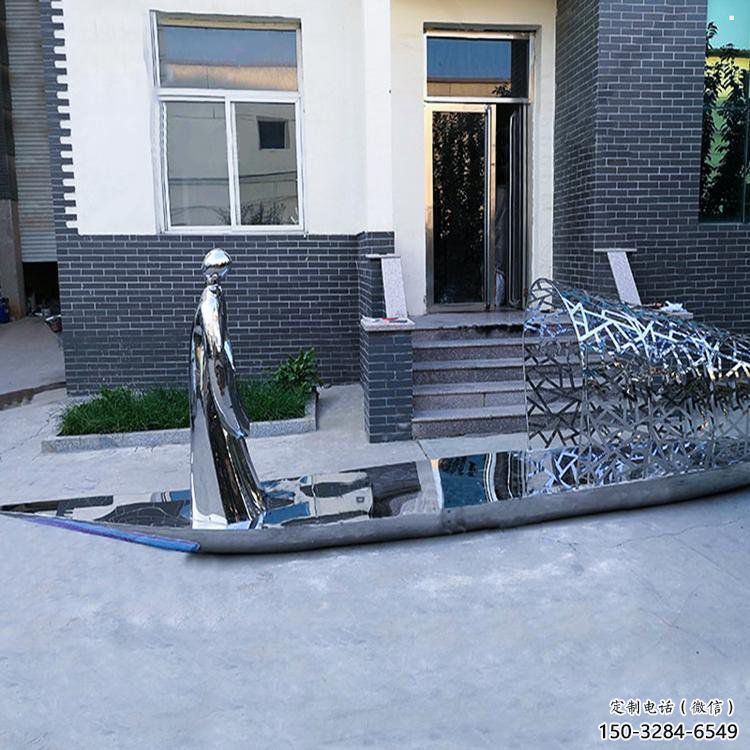 乘船人雕塑通用，鍛造工藝，中式不銹鋼乘船人雕塑通用