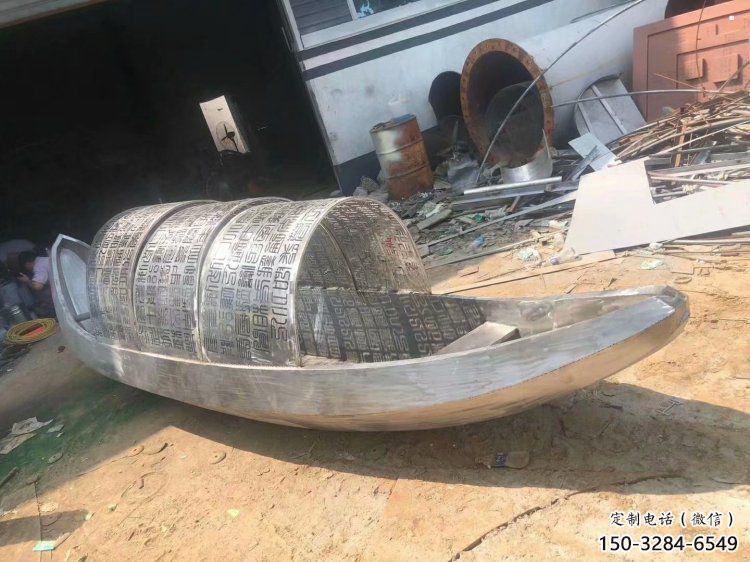 室內景觀雕塑，拉絲帆船雕塑，抽象效果