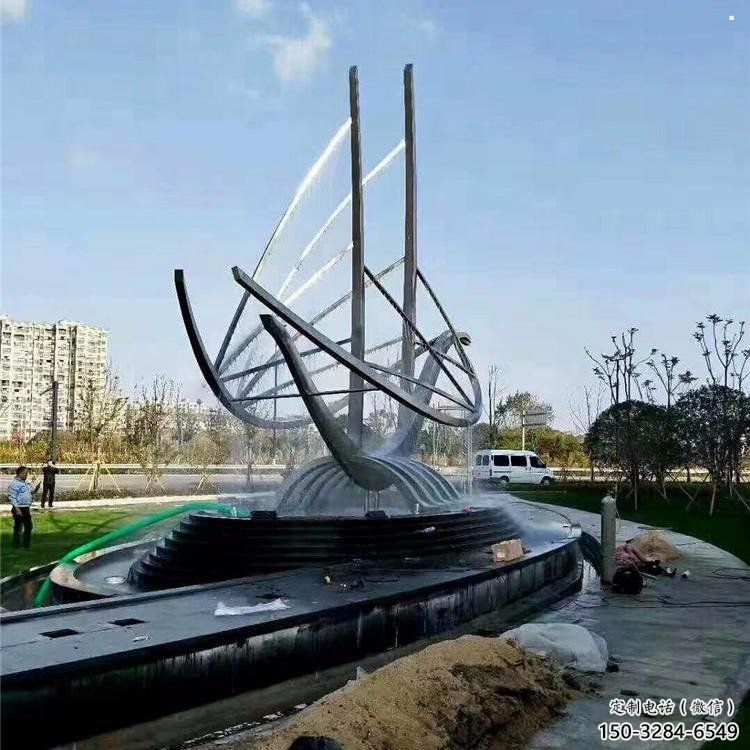 龍舟雕塑供應，街景小品，鍛鋼不銹鋼龍舟雕塑優價