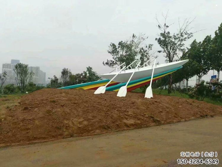 龍舟工藝選用，彩鋼制作，不銹鋼龍舟雕塑制造商