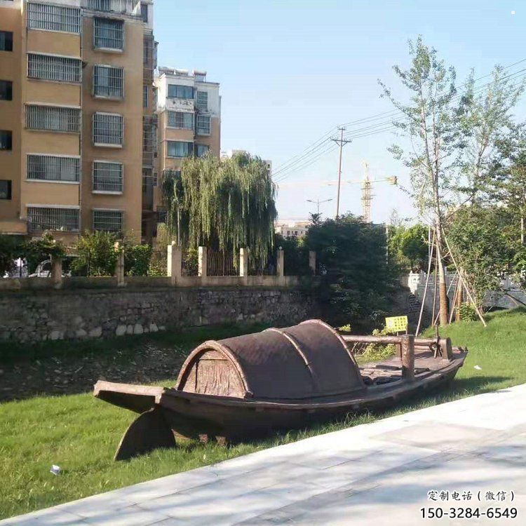 銅船雕塑制作廠家，公園小品，小船銅雕塑訂做