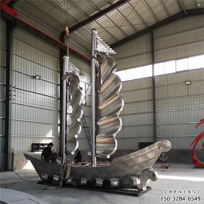 幼兒園帆船雕塑，鐵藝文化雕塑，鑄造制作