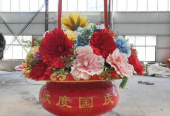 花籃雕塑標準，小區案例，房地產小區花籃雕塑常用