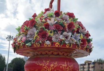 花籃雕塑精選，小區雕塑，小區花籃雕塑工程特供