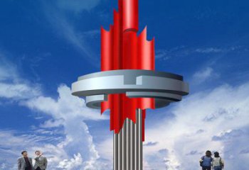 科技之星雕塑，不銹鋼景觀地標雕塑