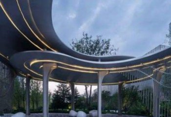 不銹鋼創(chuàng)意長廊廊架雕塑