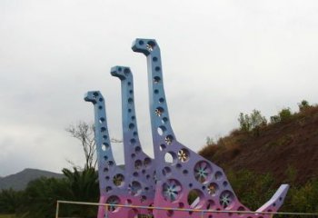 恐龍雕塑展品，景觀概念，鏤空恐龍骨架雕塑優選