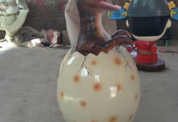 店門口恐龍蛋雕塑