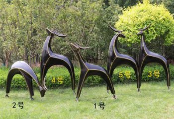 抽象小鹿雕塑供需，美陳雕塑，景觀小鹿雕塑承接