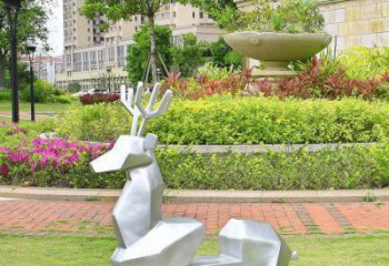 小鹿雕塑精選，歐式風格，藝術抽象小鹿雕塑指用