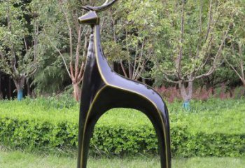 小鹿方案供應，圓雕體系，抽象小鹿雕塑制作