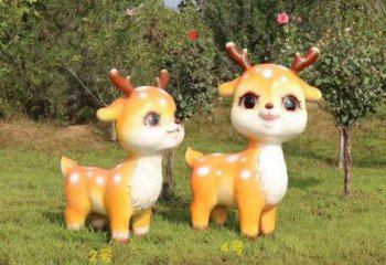 小鹿雕塑供求，美陳雕塑，標(biāo)志卡通小鹿雕塑制造