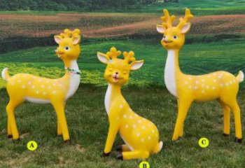 小鹿雕塑生產，動漫構件，卡通小鹿雕塑通用