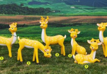 小鹿系列供應(yīng)，城市裝飾，彩色卡通小鹿雕塑優(yōu)選