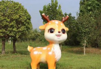 藝術小鹿雕塑優選，城市裝飾，卡通小鹿雕塑訂做