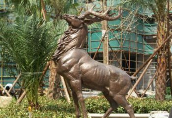 銅小鹿雕塑觀賞型，小區雕塑，小鹿銅雕塑優價