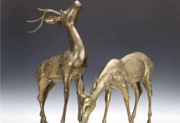 銅小鹿雕塑選用，景觀雕塑，鑄銅小鹿銅雕塑標準