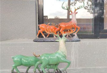 銅小鹿雕塑優選，陸地擺件，景觀小鹿銅雕塑制作