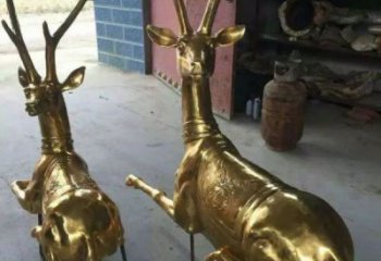 房地產馴鹿雕塑，仿古動漫雕塑，噴砂制造