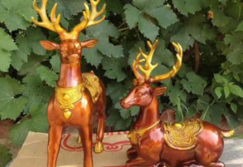 戶外馴鹿雕塑，公園廣場雕塑，仿真工藝制造