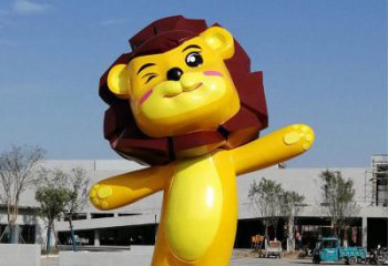 廣場獅子雕塑，卡通動(dòng)物景觀小品，商場美陳擺件