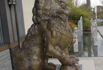 獅子鏤空雕塑優選，城市裝飾，景觀不銹鋼獅子雕塑供給