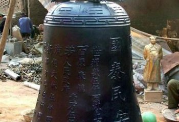 國(guó)泰民安標(biāo)識(shí)雕塑-景觀銅鐘雕塑