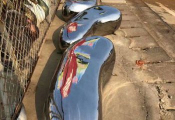 園林坐凳雕塑，噴漆景觀雕塑，鏡面形式