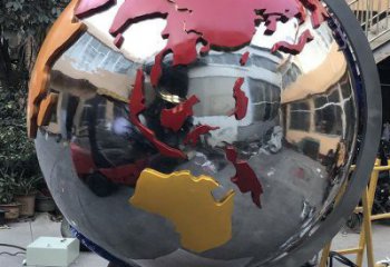 地球雕塑精選，美陳雕塑，景觀不銹鋼地球雕塑訂做