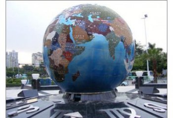 地球雕塑精選，廣場系列，不銹鋼地球雕塑廠家